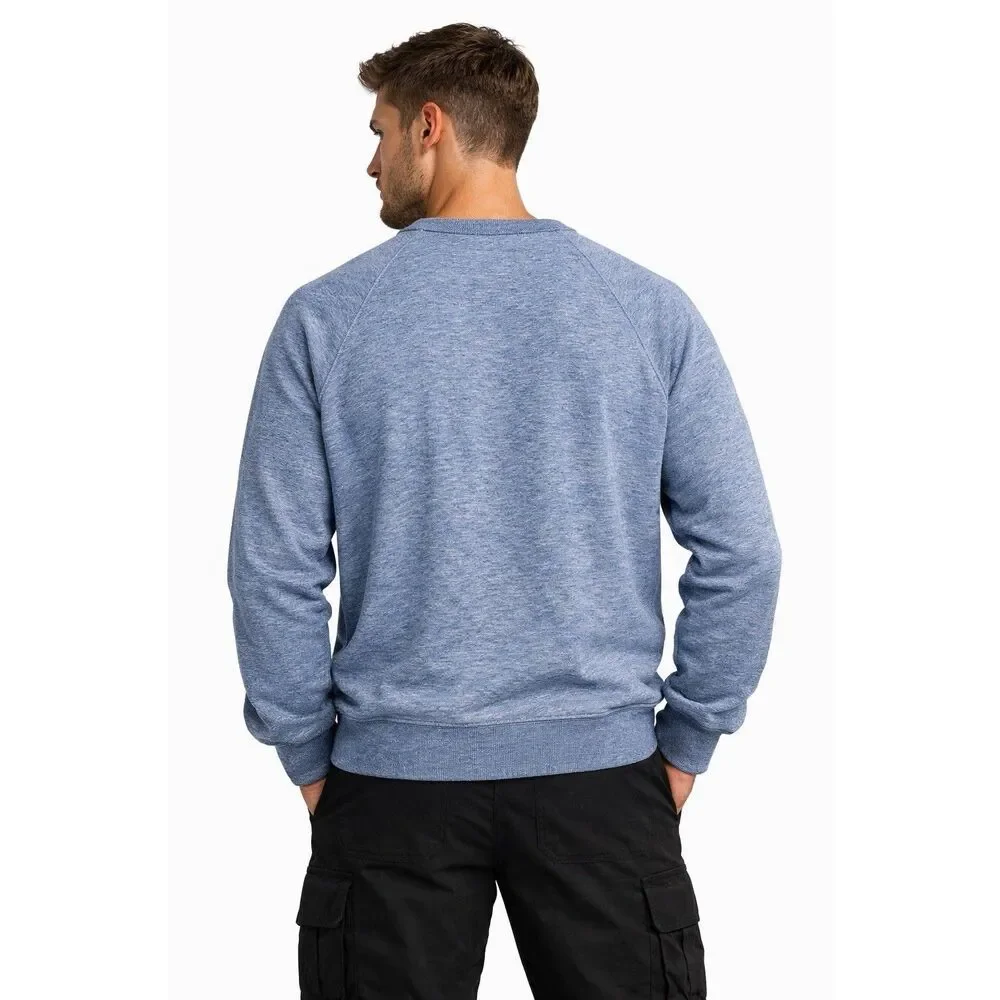 Nike Mens Crewneck Sweatshirt Heather‎ Blue Logo Casual Pullover Size Medium